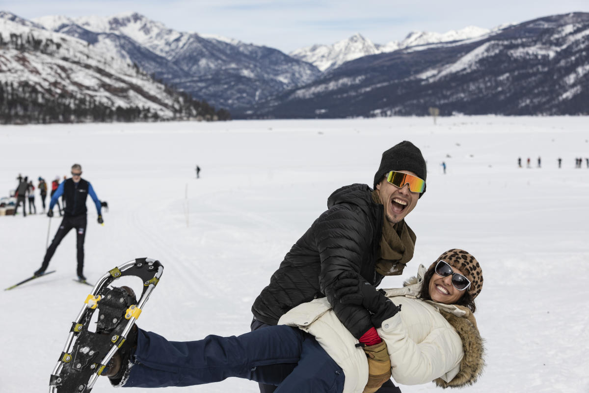 Snowshoeing at Vallecito Nordic Ski Club Area During Winter | Ben Brashear | Visit Durango