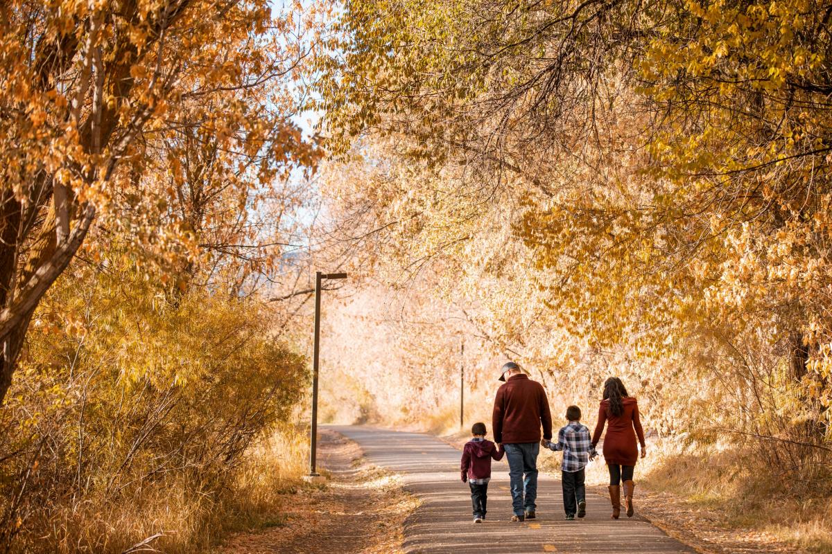 Family on the Animas River Trail