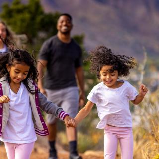 Family Hiking in Durango, Colorado on the Rim Trail