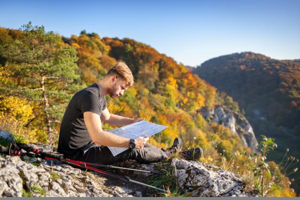 Looking at Map on the Colorado Trail