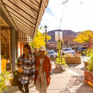 Window shopping in downtown Durango